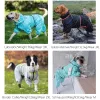 Regenmäntel Hunderegenmantel für große Hunde, weich, atmungsaktiv, schneesicher, winddicht, Haustier-Regenjacke, sicherer, wasserdichter Outdoor-Hundemantel mit Beinen