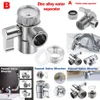 New Zinc Alloy Switch Faucet Adapter Kitchen Sink Splitter Diverter Vae Water Tap Connector Toilet Bidet Shower Kichen Accessories