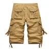 shorts de fret d'été Hommes Cott Casual Outdoor Military Mens Shorts Multi-Pocket Fi Calf-Length Pantals Men Plus Taille 75T5 #