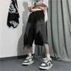Nowy styl Rised Denim Shorts Męskie ubranie 2024 Letnie pięciopunktowe koreańskie swobodne młodzież proste spodnie butikowe ubranie B44 R16F#