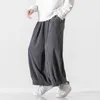 2022 Autumn Men Wide Leg Straight Pants Men Corduroy Solid Color Oversize Trousers Male Thick Warm Japen Style Streetwear Pants D3SI#