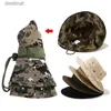 Cappelli a tesa larga Cappelli a secchiello Camo Boonie Cappello da uomo Tattiche Cappello a secchiello dell'esercito americano Cappello militare multi fotocamera Panama Cappello estivo Caccia Escursionismo Cappello da sole mimetico all'aperto C24326