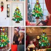 DIY Felt Christmas Tree DIY Kids Toys Xmas Decoration Ornaments Santa Claus Childrens Tree Crafts With Light Hanging Gifts 240318