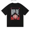 Printemps été Rhude T-Shirt homme t-shirts femmes t-shirts Skateboard surdimensionné hommes à manches courtes T-Shirt de luxe 367