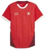 2024 Suisse Jerseys de football 24 25 Away Xhaha Akanji Zakaria Rodriguez Elvedi Maillots de Football Shirt Team Uniforms