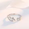 Bagues de cluster Ouverture Bague d'amoureux Saint Valentin Bow Lucky Japonais et coréen Mignon Simple Souvenir Cadeau d'anniversaire