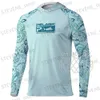 Męskie bluzy bluzy Pelagiczne wędkarstwo Bluza Ubrania Mężczyźni długie oddychanie do oddychania wędkarstwo Camisa pesca na zewnątrz zabezpieczenie UV koszule wędkarskie UPF50+ T240326