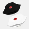 et Hats 2021 Chapeau d'été imprimé nuage rouge pour femmes Bana chapeau de toilette Design graphique chapeau de pêcheur visuel Akatsuki Anime Sun HatC24326