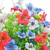 Dekorativa blommor Patriotisk dagsdekoration för ytterdörrsoberoende 4 juli inomhus utomhus röd vit blå