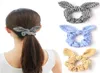 Hairband Bandband Rabbit Aar Hair Scrunchie Band Bow Hair Ties Girls Ponytail Holder Accorts Band Bow Bow Bow Bowly Pontyline Accessories 6 Colors 200pcs7239738