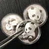 Machines 2007 2023 Panda sier Mememorative Coin、Real Original sier for Collection Coin、China 10 Yuan Chinese New Year Gift Coin