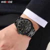 Weide Men Fashion Hour Calendar Quartz Full Steel Band Military Casual Wrist Wrists Clock Relogio Masculino Erkek saat Drop Ship233f