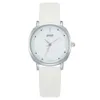 Modieuze diamant ingelegd horloge, dames horloge lederen riemstijl polshorloge