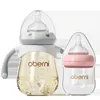 Oberni – ensemble d'alimentation pour bébé, en verre PPSU, col large, 120ml, 240ml, avec tétine en Silicone souple, 240322