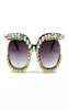 Moda diamante óculos de sol europeu americano personalidade óculos meia armação cristal strass sol glass8706615