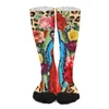 Women Socks Floral Leopard Cheetah Animal Print Modern Stockings Autumn Anti Bacterial Men Graphic Outdoor Sports