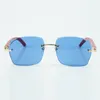 Newest Hot sale Exquisite style 3524018 micro cutting lenses sunglasses, natural red wooden temples glasses, size: 18-135mm