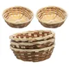 Dinnerware Sets 5 Pcs Dessert Containers Bamboo Fruit Basket Woven For Storage Desktop Kitchen Serving Holder Empty Gift