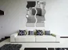 Stickers muraux 6pcsset miroir surface autocollant bricolage forme de vague 3D moderne maison chambre bureau decor8965520