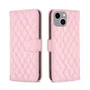 Fundas de teléfono para IPHONE 15 14 13 12 11 PRO MAX PLUS Grid Wallet Funda de cuero de lujo