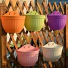 Vases Resin Plastic Water Storage Wall Hanging Basket Flower Pot Home Garden Decor