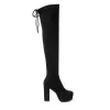 Bottes Qutaa 2020 Femmes Over the Knee High Boots Sexy Elegant Winter Shoes Square High Heel Round Toe Plateforme Femmes Bottes Taille 3443