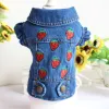 Jeans Hond Vest Shirts Kleding Winter Puppy Kat Denim T-shirt Casual Cowboy Jas Voor Kleine Honden Chihuahua Jas Kostuum 10A