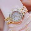 Woman Watches Designer Gold Luxury Brand élégant Diamond Femme Wrist Shatch Ladies Watches Montre Femme 210527199Y