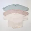 Ins Boy Bebek Kızlar Noel Kıyafet Romper Tulum Sweatshirt Playsuit Noel Kazak Bodysuits Sonbahar Kış Çocuk Giysileri 240326