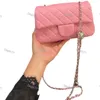 24ss new Women CF Bag Luxury Designer Bag Classic Flap Crossbody Bags Fashionable Diamond Pattern Sheepskin Leather Single Shoulder Bag Small Silver Ball Handbag