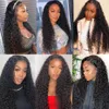 13x4 Kinky Curly Lace Frontal Wig Бразильские вьющиеся парики из натуральных волос на шнуровке для женщин 4x4 Hd Передний предварительно сорванный кружевной фронтальный парик