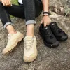 Mixidelai ko mocka läder utomhus manliga sneakers skor för män vuxna nonslip casual militär armé höst lapptäcke skor 240318