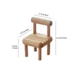 Storage Holders Racks Lazy Mobile Phone Holder Solid Wood Beech Table Top Chair Decoration Craft Creative Base Stool Mini Bracket