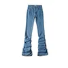 Traf jeans för flickor staplade blyertsbyxor denim byxor damer sommarkläder harajuku streetwear mode k20p09529 210712
