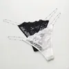 Chaîne métallique Sangle sexy en dentelle transparente Femmes sous-vêtements LETTRE ÉROTIQUE MINE COLTON SEXE CHILLE SEMUNE