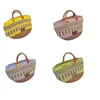حقيبة حقيبة مصممة شاطئية صيف ملونة منسوج العطلات حقيبة التسوق حقيبة Mommy Bag Bag Bag Bag Bag Bags Straw Totes