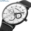 Relogio Masculino Crrju Mens Watches Top Brand Luxury Ultra-Thin Orologio da polso Chronograph Sport Watch Erkek Saati Reloj Hombre296Q