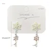 Boucles d'oreilles à clous en forme de flocon de neige, longs glands, anneaux d'oreilles à franges d'hiver, ornements polyvalents pour femmes et filles