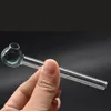 Wholesale Colorful Head smoking straw hand pipe colorful Pyrex Thick heady 10cm mini Glass oil burner tube nails pipes for smoke