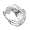 Cluster Rings Summer Beach Vacation Knuckle Feather For Women Girls Adjustable Finger Ring Charm Jewellery Wholesale Gifts