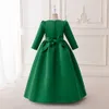 Muslim Green Jewel Long Sleeves Girl's Pageant Dresses Flower Girl Dresses Girl's Birthday/Party Dresses Girls Everyday Skirts Kids' Wear SZ 2-10 D326167