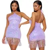 Beach Clothes Women 2024 Dress Swim Wear Cover Up Lace Neck Sexy Sequin Solid Polyester For Outings Tunic Summer Ladies'