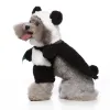 Barboteuses Doux Halloween Panda Chapeau Casquettes Vêtements Mignons Ensemble Automne Hiver Chaud Produits Pour Animaux De Compagnie Noël Panda Chiot Chien Vêtements Accessoires