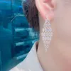 Dangle Earrings 18K AU750 Women's Tassel Horse Eye Shape Mosan Diamond D-Color VVS1 Wedding/Party/Anniversary Gifts