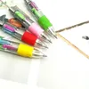 20pcs 4 renkli Doldurma Boncuk Beyan Pen Diy Boncuk Pens Öğrenci Kırtasiye Plastik Hediye Kalem Okul Ofis Kalemleri 240307