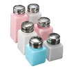 Storage Bottles 100/200/250ML Liquid Alcohol Press Antistatic Nail Polish Remove Dispenser Cleaner Pumping Refillable Bottle Holder Salon