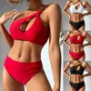 Mulheres Swimwear Swim Shorts Juniors Mulheres Casual Sólida Oca Strap Sexy Bikini Banhando Duas Peças Maiô Saia Terno Tamanho 16