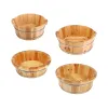 Basins Wood Footbath Basin Wooden Comfortable Home Supplie Foot Soaking Bath Basin Pedicure Barrel Foot Tub Bucket Foot Bath Basin Tub