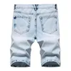 2024 Hot New Fi Mens Ripped Short Jeans Brand Clothing Bermuda Summer Cott Shorts Male Denim Shorts k6By#