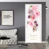 Klistermärken Marble Door Sticker PVC Peel and Stick Wallpaper vattentät affisch Flower Sea Wall Art Mural Decaler Heminredning Autokollant Porte